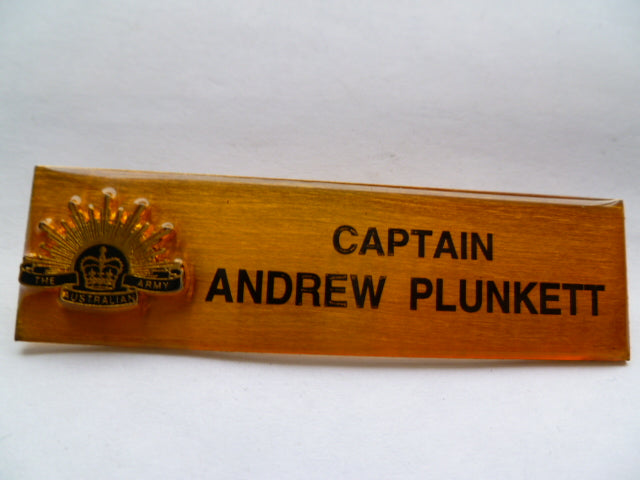 Australian army outlet name tags