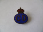 homefront ww2 lapel badge CD no maker scarcer enameled type