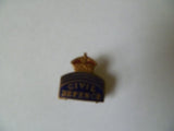 homefront CIVIL DEFENCE lapel badge no maker