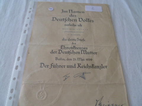 german certificate for mothers cross