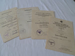 german certificate lot nice folded lot artillery