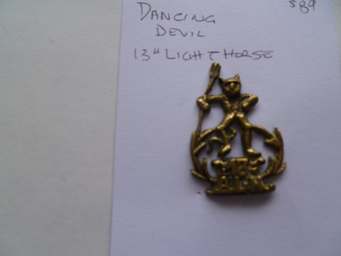 aust ww1 collar badge 13 th light horse dancing devil