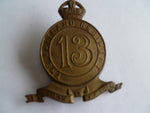 aust army cap badge 13th maitland regt ex cond all round