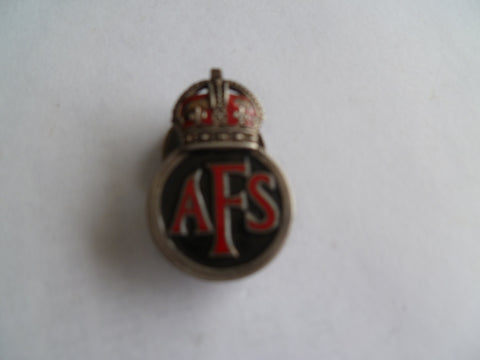 brit homefront AFS ww2 lapel badge #78199