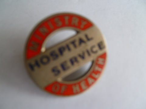 brit homefront min of health hospital service lapel badge m/m