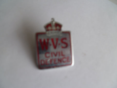 brit homefront lapel badge WVS k/c  m/m marples &beasley