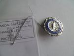 brit nursing council BLUE ww2 era lapel badge BLUE m/m and named