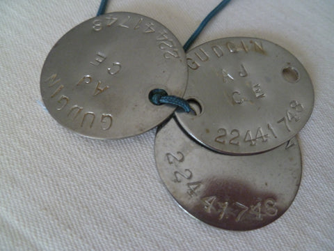 brit ww2 dog tags set of 3 the late war type named