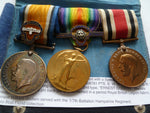 ww1 pair and spec const l/s medal hampshire regt