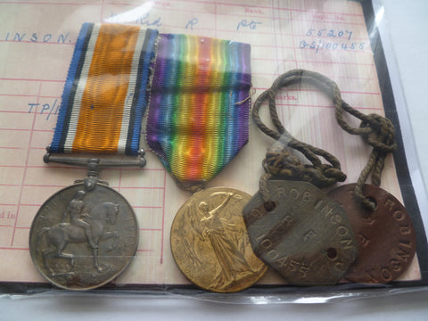 ww1 pair only and pair dog tags west riding and later fusiliers