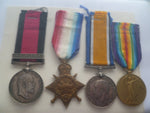 ww1 trio 14/15 and a natal medal with 1906 bar zululand mtd rifles