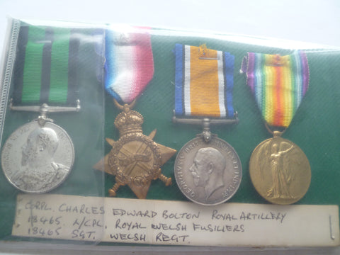 ww1 trio 14/15 with ashanti medal trio welsh fus ashanti RA