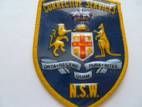 australia nsw corrective services patch scarce leather jkt patch